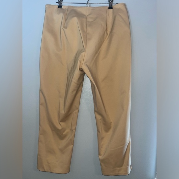 NWOT DS by Debbie Shuchat Women's Tan Mid Rise Cropped Casual Pants Size 10 - Picture 2 of 11